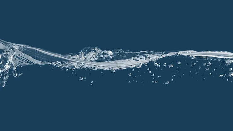 water splash on a dark blue background