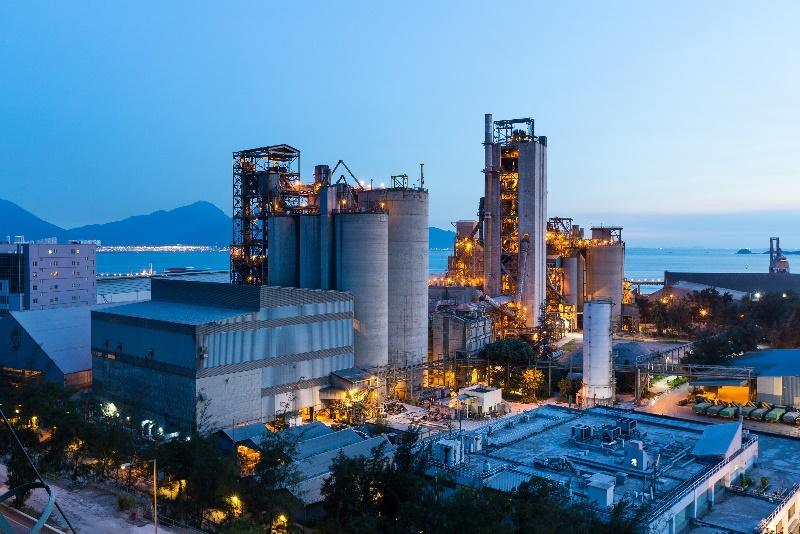 A ariel view of a huge water treatment industry