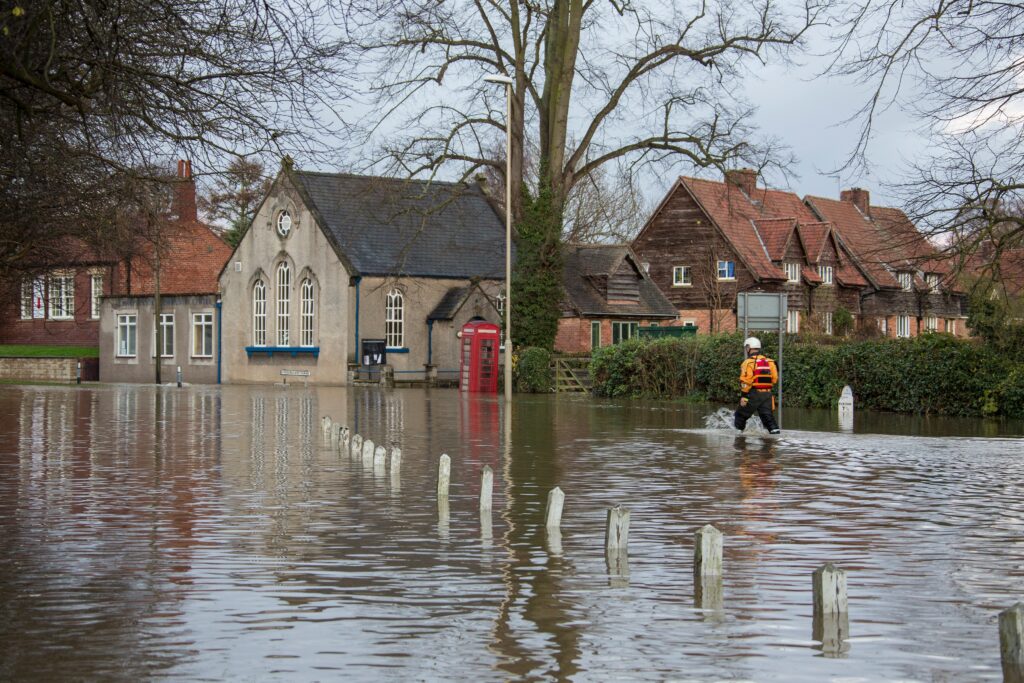 Flooding after the River Derwent burst it's banks in the village of Old Malton in North Yorkshire in northeast England. 27th November 2012.
